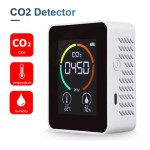 Digital multifunctional tester for air quality, temperature and humidity, 3 in 1, white color